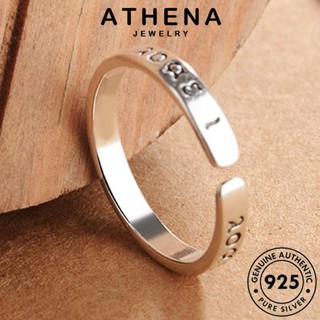 ATHENA JEWELRY แหวน ต้นฉบับ Silver แท้ เครื่องประดับ เครื่องประดับ ผู้หญิง แฟชั่น ตัวอักษรย้อนยุค 925 เกาหลี เงิน R1506