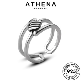 ATHENA JEWELRY แฟชั่น เงิน แหวน เส้นที่เรียบง่าย ต้นฉบับ Silver แท้ ผู้หญิง เครื่องประดับ เกาหลี 925 เครื่องประดับ R1507