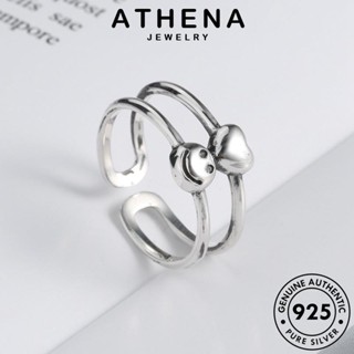 ATHENA JEWELRY Silver แท้ แหวน ยิ้มแฟชั่น เครื่องประดับ เครื่องประดับ ผู้หญิง เกาหลี เงิน 925 แฟชั่น ต้นฉบับ R1453