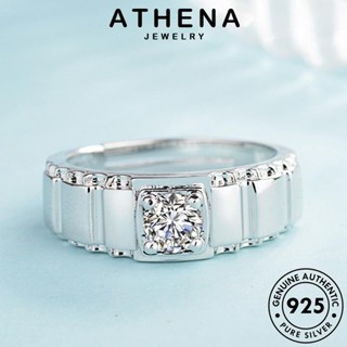 ATHENA JEWELRY โกลด์ ต้นฉบับ 925 เกาหลี เงิน แหวน แฟชั่น Silver แท้ เครื่องประดับ ครอบงำ ไดมอนด์ มอยส์ซาไนท์ ผู้ชาย เครื่องประดับ R1513