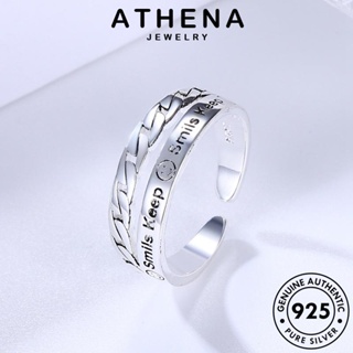 ATHENA JEWELRY 925 ต้นฉบับ บิดย้อนยุค Silver เครื่องประดับ แท้ แฟชั่น เงิน เกาหลี แหวน ผู้หญิง เครื่องประดับ R1520