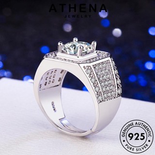 ATHENA JEWELRY โกลด์ แท้ แหวน มอยส์ซาไนท์ Silver แฟชั่น 925 เครื่องประดับ ครอบงำ ผู้ชาย ไดมอนด์ เครื่องประดับ เงิน เกาหลี ต้นฉบับ R1527