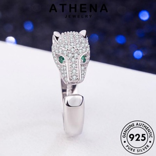 ATHENA JEWELRY แหวน เงิน 925 ผู้หญิง ต้นฉบับ เกาหลี แฟชั่น แท้ เครื่องประดับ Silver ทองมรกต เครื่องประดับ หัวเสือดาว R1531