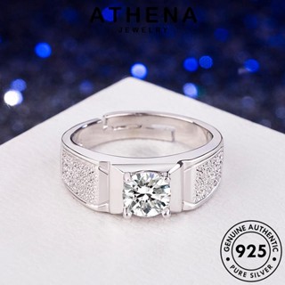 ATHENA JEWELRY Silver เครื่องประดับ แท้ ผู้ชาย 925 แหวน เงิน โรแมนติก เกาหลี ต้นฉบับ แฟชั่น มอยส์ซาไนท์ไดมอนด์ เครื่องประดับ R1534