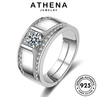 ATHENA JEWELRY ไดมอนด์ 925 แฟชั่น ผู้ชาย Silver เกาหลี เครื่องประดับ มอยส์ซาไนท์ ต้นฉบับ แหวน แท้ แฟชั่น เงิน เครื่องประดับ โกลด์ R1539