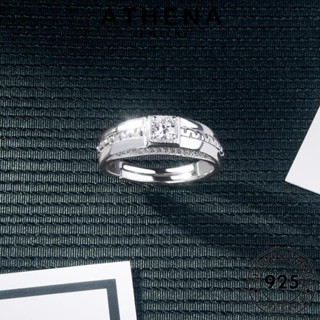 ATHENA JEWELRY 925 โกลด์ เครื่องประดับ แท้ แหวน เกาหลี ไดมอนด์ เงิน เครื่องประดับ ผู้หญิง มอยส์ซาไนท์ ต้นฉบับ แฟชั่น Silver R1542