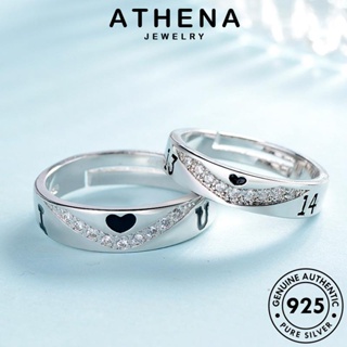 ATHENA JEWELRY มอยส์ซาไนท์ไดมอนด์ เครื่องประดับ แท้ แหวน คู่รัก 925 Silver เครื่องประดับ เงิน เกาหลี ต้นฉบับ แฟชั่น R1547