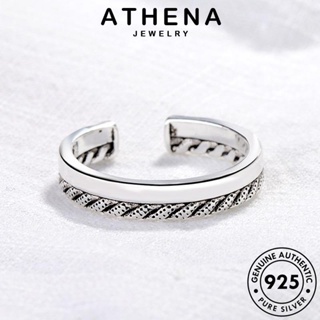 ATHENA JEWELRY แท้ Silver แหวน เครื่องประดับ ผู้หญิง เครื่องประดับ เกาหลี บิดย้อนยุค ต้นฉบับ แฟชั่น 925 เงิน R1548