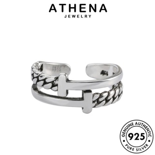 ATHENA JEWELRY เงิน 925 ต้นฉบับ แท้ แหวน สานวินเทจ เครื่องประดับ เกาหลี ผู้หญิง Silver แฟชั่น เครื่องประดับ R1508