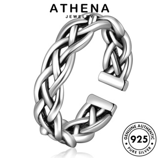 ATHENA JEWELRY แท้ Silver ผู้หญิง เครื่องประดับ เครื่องประดับ แฟชั่น 925 เกาหลี เงิน บิดย้อนยุค ต้นฉบับ แหวน R1566