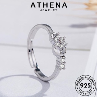 ATHENA JEWELRY เครื่องประดับ ต้นฉบับ ดอกไม้อารมณ์ 925 แฟชั่น ผู้หญิง เงิน มอยส์ซาไนท์ไดมอนด์ Silver เครื่องประดับ เกาหลี แหวน แท้ R1569