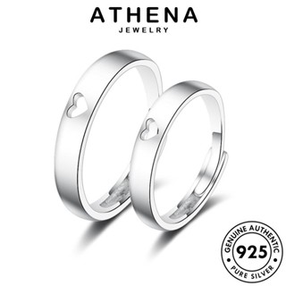 ATHENA JEWELRY เครื่องประดับ เงิน หัวใจกลวง แท้ ต้นฉบับ Silver คู่รัก 925 เกาหลี เครื่องประดับ แฟชั่น แหวน R1570