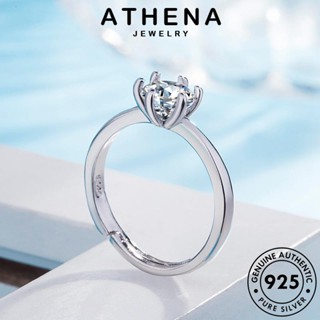 ATHENA JEWELRY 925 เครื่องประดับ เงิน โกลด์ เครื่องประดับ เกาหลี หกกรงเล็บ มอยส์ซาไนท์ ต้นฉบับ ผู้หญิง แหวน แท้ Silver ไดมอนด์ แฟชั่น R1580