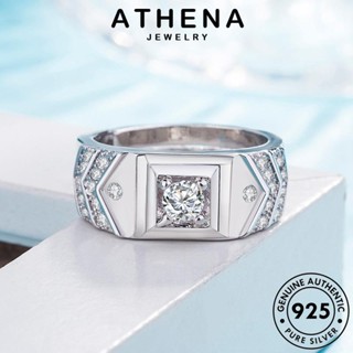 ATHENA JEWELRY เงิน แฟชั่น เครื่องประดับ เกาหลี ไดมอนด์ ต้นฉบับ Silver เครื่องประดับ แท้ แหวน มอยส์ซาไนท์ 925 ผู้ชาย โกลด์ R1586