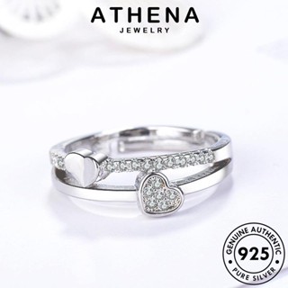 ATHENA JEWELRY ผู้หญิง แหวน 925 โกลด์ เครื่องประดับ เครื่องประดับ มอยส์ซาไนท์ เงิน เรียบง่าย ไดมอนด์ เกาหลี แฟชั่น Silver แท้ ต้นฉบับ R1587