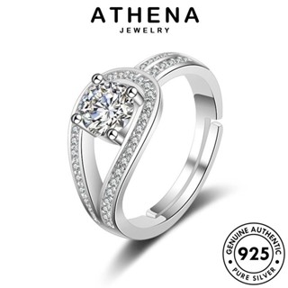 ATHENA JEWELRY ผูก ผู้หญิง Silver 925 แฟชั่น เครื่องประดับ เครื่องประดับ เกาหลี เงิน โกลด์ ต้นฉบับ ไดมอนด์ แท้ แหวน มอยส์ซาไนท์ R1589