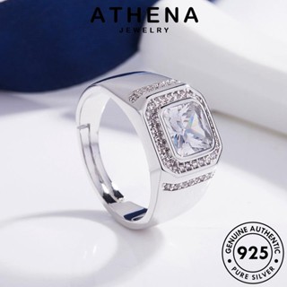 ATHENA JEWELRY เงิน มอยส์ซาไนท์ โกลด์ ต้นฉบับ 925 แท้ ผู้ชาย แฟชั่น Silver เครื่องประดับ ไดมอนด์ เกาหลี แหวน เครื่องประดับ ครอบงำ R1593