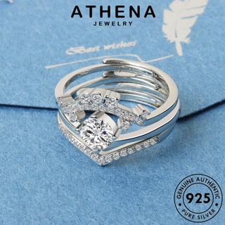 ATHENA JEWELRY เงิน แหวน มอยส์ซาไนท์ไดมอนด์ Silver 925 มงกุฎ เครื่องประดับ แฟชั่น แท้ เกาหลี ผู้หญิง ต้นฉบับ เครื่องประดับ R1554