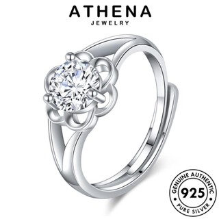 ATHENA JEWELRY ผู้หญิง ดอกไม้แฟชั่น Silver เกาหลี 925 แหวน เครื่องประดับ มอยส์ซาไนท์ โกลด์ แฟชั่น แท้ เงิน ต้นฉบับ เครื่องประดับ ไดมอนด์ R1606