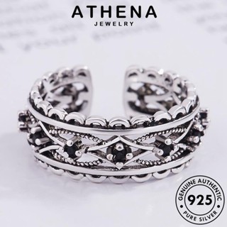 ATHENA JEWELRY ผู้หญิง 925 แท้ เรขาคณิตย้อนยุค เงิน เครื่องประดับ เครื่องประดับ Silver เกาหลี แฟชั่น ต้นฉบับ แหวน R1613