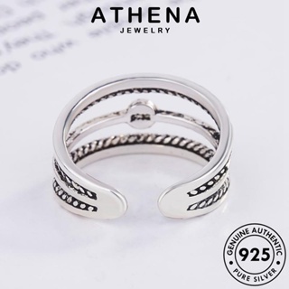 ATHENA JEWELRY ผู้หญิง แฟชั่น 925 วินเทจหลายชั้น แท้ เงิน Silver แหวน ต้นฉบับ เครื่องประดับ เกาหลี เครื่องประดับ R1618