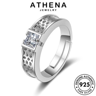 ATHENA JEWELRY 925 เครื่องประดับ ไดมอนด์ Silver เงิน เกาหลี ดี ต้นฉบับ แหวน แฟชั่น แท้ ผู้ชาย มอยส์ซาไนท์ เครื่องประดับ โกลด์ R1633