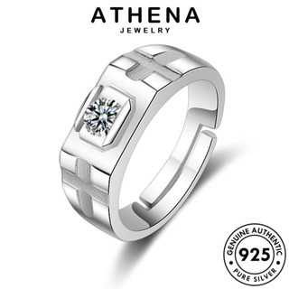 ATHENA JEWELRY แท้ แหวน ผู้ชาย 925 Silver เงิน ต้นฉบับ เครื่องประดับ โกลด์ ไดมอนด์ ครอบงำ เครื่องประดับ มอยส์ซาไนท์ แฟชั่น เกาหลี R1635