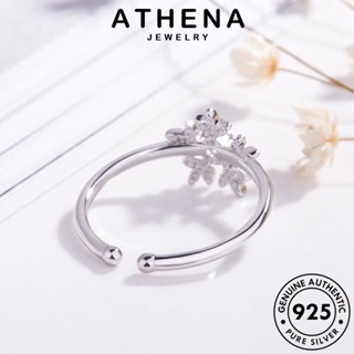 ATHENA JEWELRY ไดมอนด์ เครื่องประดับ เครื่องประดับ เงิน แฟชั่น เกาหลี Silver ต้นฉบับ มอยส์ซาไนท์ 925 แท้ แหวน เกล็ดหิมะสด ผู้หญิง โกลด์ R1594