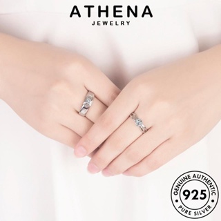 ATHENA JEWELRY เงิน 925 เครื่องประดับ แหวน เกาหลี Silver คู่รัก แท้ เครื่องประดับ ต้นฉบับ แฟชั่น มอยส์ซาไนท์ไดมอนด์ R1596