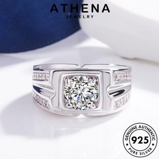 ATHENA JEWELRY เกาหลี เงิน แหวน เครื่องประดับ โกลด์ ไดมอนด์ แท้ ผู้ชาย เครื่องประดับ มอยส์ซาไนท์ 925 แฟชั่น Silver ต้นฉบับ R1601