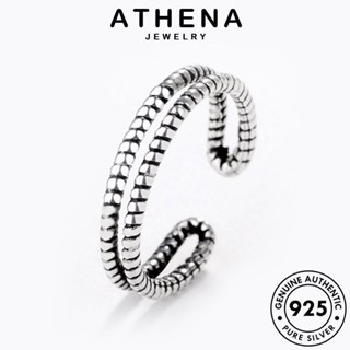 ATHENA JEWELRY ผู้หญิง เครื่องประดับ แหวน เงิน เกาหลี แฟชั่น แท้ 925 Silver เครื่องประดับ ต้นฉบับ กลวงบิด R1661