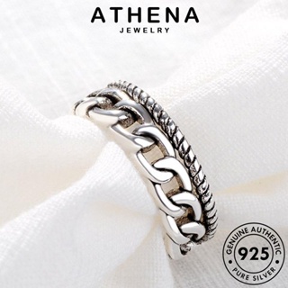 ATHENA JEWELRY แฟชั่น เครื่องประดับ เส้นที่เรียบง่าย 925 แหวน Silver แท้ เกาหลี ผู้หญิง เครื่องประดับ ต้นฉบับ เงิน R1662