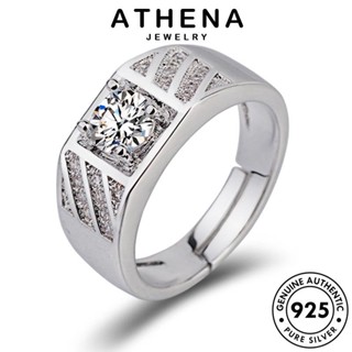 ATHENA JEWELRY เงิน แท้ 925 มอยส์ซาไนท์ ต้นฉบับ ครอบงำ เกาหลี เครื่องประดับ โกลด์ ไดมอนด์ เครื่องประดับ แฟชั่น แหวน Silver ผู้ชาย R1668