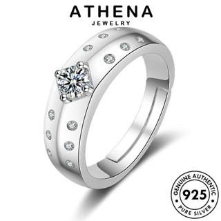 ATHENA JEWELRY เงิน ไดมอนด์ แฟชั่น แท้ เกาหลี เครื่องประดับ โกลด์ แหวน ต้นฉบับ มอยส์ซาไนท์ เครื่องประดับ ผู้ชาย ครอบงำ Silver 925 R1672