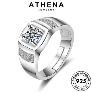 ATHENA JEWELRY 925 เงิน Silver ต้นฉบับ เกาหลี เครื่องประดับ โกลด์ แท้ แฟชั่น แหวน ผู้ชาย มอยส์ซาไนท์ เครื่องประดับ แฟชั่น ไดมอนด์ R1673