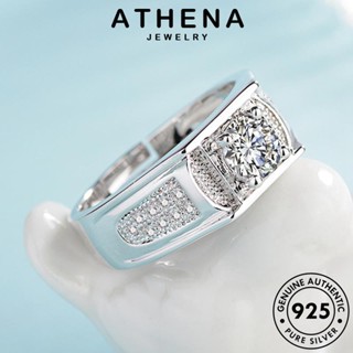 ATHENA JEWELRY โกลด์ มอยส์ซาไนท์ ครอบงำ เงิน เกาหลี แหวน แท้ เครื่องประดับ ต้นฉบับ ไดมอนด์ แฟชั่น Silver 925 ผู้ชาย เครื่องประดับ R1675