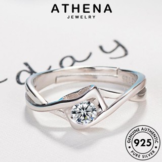 ATHENA JEWELRY แท้ ต้นฉบับ เงิน มอยส์ซาไนท์ไดมอนด์ คู่รัก Silver เครื่องประดับ เครื่องประดับ แฟชั่น เกาหลี แหวน 925 จูบนางฟ้า R1678