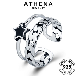 ATHENA JEWELRY เครื่องประดับ เครื่องประดับ 925 แหวน ต้นฉบับ แฟชั่น แท้ เกาหลี เงิน ดาวห้าแฉกแฟชั่น ผู้หญิง Silver R1642