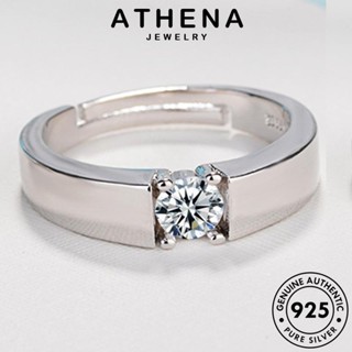 ATHENA JEWELRY เครื่องประดับ Silver แท้ เงิน 925 ต้นฉบับ เครื่องประดับ บุคลิกภาพ เกาหลี แหวน คู่รัก แฟชั่น มอยส์ซาไนท์ไดมอนด์ R1679