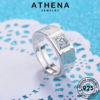 ATHENA JEWELRY เครื่องประดับ ต้นฉบับ แหวน 925 เกาหลี มอยส์ซาไนท์ ผู้ชาย เงิน ไดมอนด์ แท้ เครื่องประดับ โกลด์ แฟชั่น Silver R1688