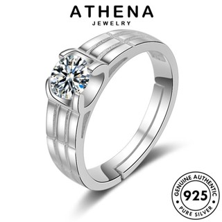 ATHENA JEWELRY ผู้หญิง ไดมอนด์ เครื่องประดับ แถบ เกาหลี Silver ต้นฉบับ โกลด์ แหวน แท้ มอยส์ซาไนท์ แฟชั่น เงิน เครื่องประดับ 925 R1694