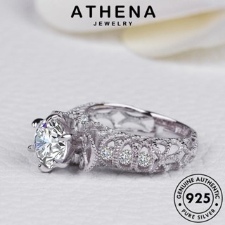 ATHENA JEWELRY เกาหลี เครื่องประดับ 925 Silver เงิน แหวน ต้นฉบับ ดอกไม้กลวง ผู้หญิง แท้ โกลด์ ไดมอนด์ มอยส์ซาไนท์ เครื่องประดับ แฟชั่น R1695