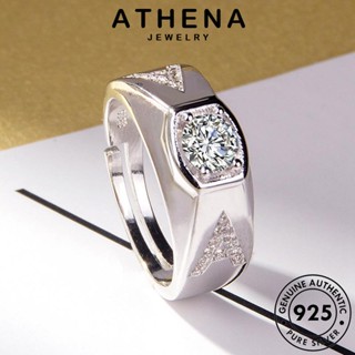 ATHENA JEWELRY แหวน แฟชั่น มอยส์ซาไนท์ ต้นฉบับ Silver แท้ ไดมอนด์ เครื่องประดับ โกลด์ ผู้ชาย วิ เครื่องประดับ เกาหลี เงิน 925 R1696