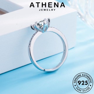 ATHENA JEWELRY เงิน หกกรงเล็บ เครื่องประดับ เกาหลี Silver ต้นฉบับ 925 ผู้หญิง แหวน แฟชั่น แท้ เครื่องประดับ มอยส์ซาไนท์ไดมอนด์ R1705