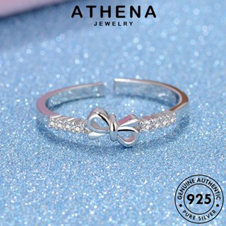 ATHENA JEWELRY เงิน แท้ โบว์หวาน โกลด์ Silver แหวน ต้นฉบับ 925 เครื่องประดับ เกาหลี เครื่องประดับ ผู้หญิง มอยส์ซาไนท์ ไดมอนด์ แฟชั่น R1709