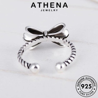 ATHENA JEWELRY แท้ เครื่องประดับ 925 ผู้หญิง เงิน เครื่องประดับ บิดย้อนยุค แฟชั่น เกาหลี แหวน ต้นฉบับ Silver R1716