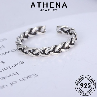 ATHENA JEWELRY Silver ต้นฉบับ เงิน 925 แท้ บิดย้อนยุค แหวน แฟชั่น เกาหลี ผู้หญิง เครื่องประดับ เครื่องประดับ R1724