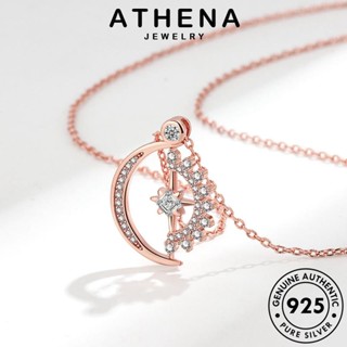 ATHENA JEWELRY เครื่องประดับ ผู้หญิง ไดมอนด์ เกาหลี Silver เครื่องประดับ สร้อยคอ 925 จี้ ต้นฉบับ เงิน แท้ แฟชั่น มอยส์ซาไนท์ โกลด์ สปินที่สร้างสรรค์ N23