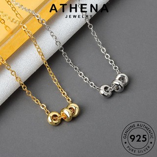 ATHENA JEWELRY เครื่องประดับ จี้ เครื่องประดับ ถั่วโชคดี เงิน แฟชั่น 925 ผู้หญิง แท้ ทอง Silver สร้อยคอ ต้นฉบับ เกาหลี N31