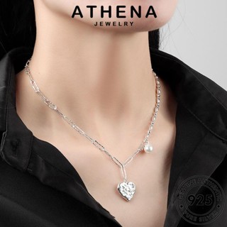 ATHENA JEWELRY ต้นฉบับ ผู้หญิง จี้ 925 เงิน แฟชั่น เครื่องประดับ สร้อยคอ เกาหลี เครื่องประดับ แท้ หัวใจย้อนยุค Silver N45